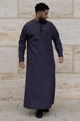 Rajul Dhīrwah Omani Aubergine Mens Thobe Jubbah