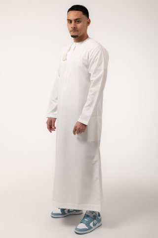 Rajul Fajr Omani Cream Mens Thobe Jubbah