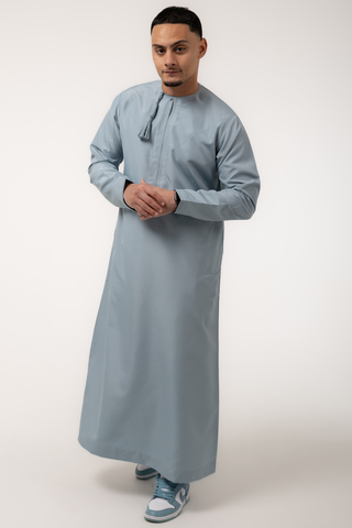 Rajul Fajr Omani Sky Mens Thobe Jubbah