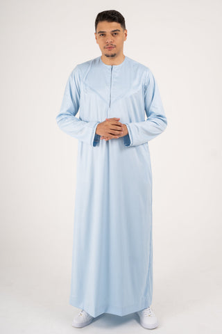 Rajul Emirati Sky Blue ST Mens Thobe Jubbah