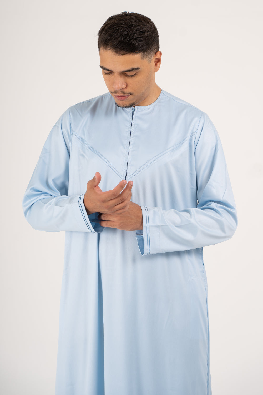Rajul Emirati Sky Blue ST Mens Thobe Jubbah